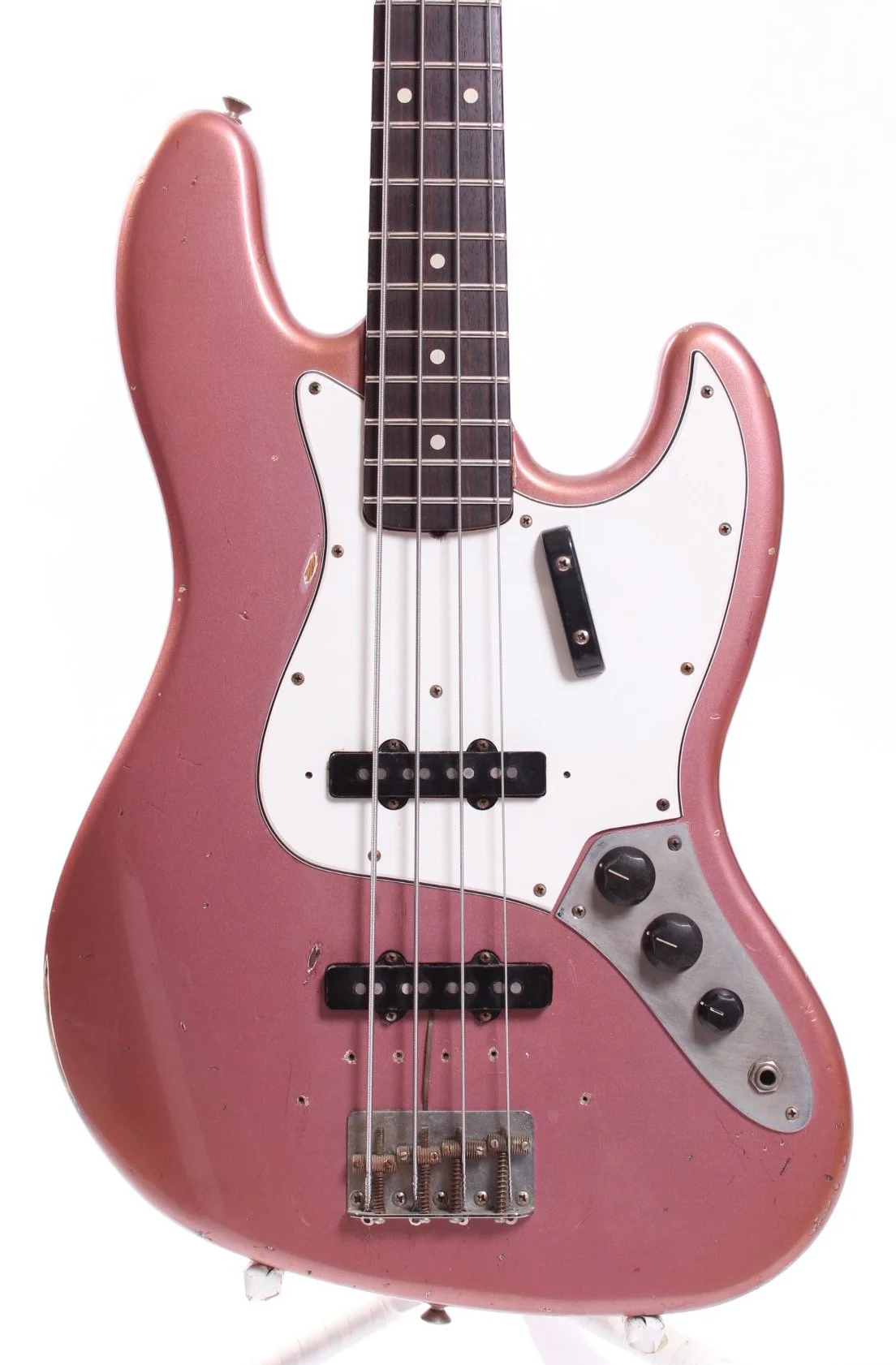 1986 Fender Jazz Bass American Vintage 62 Reissue burgundy mist metallic - Image 2