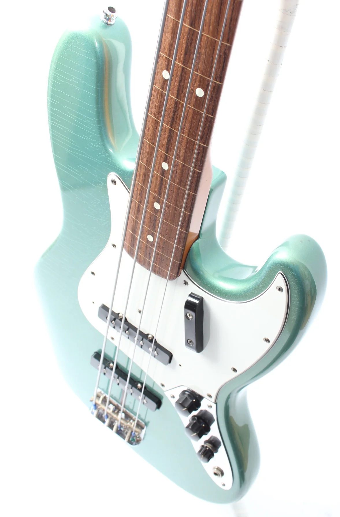1999 Fender Jazz Bass American Vintage '62 Reissue fretless ocean turquoise metallic - Image 3